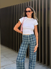 Load image into Gallery viewer, KIKO pant | blue check | Ready to ship | size XS
